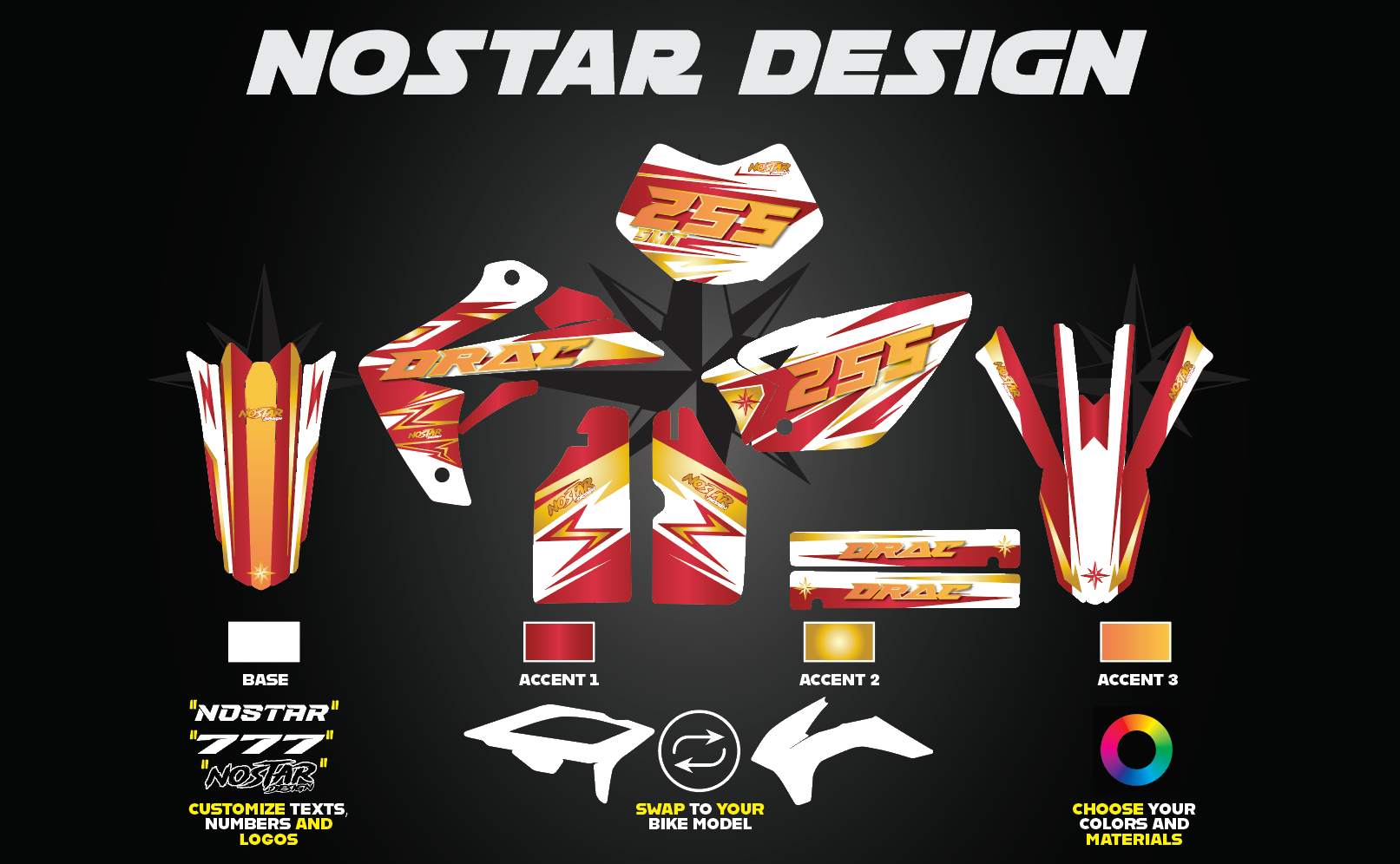 Crimson Flash Graphics DRAC SUPERMOTO 5Occ ja 125cc 2009-2021