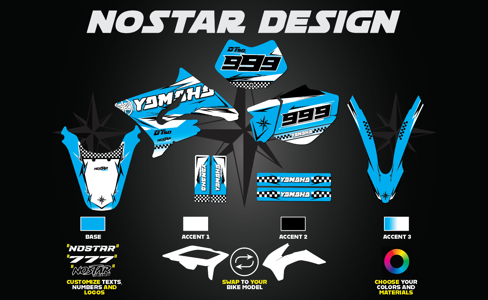 Blue Race Graphics Yamaha DT 50 2003-2013