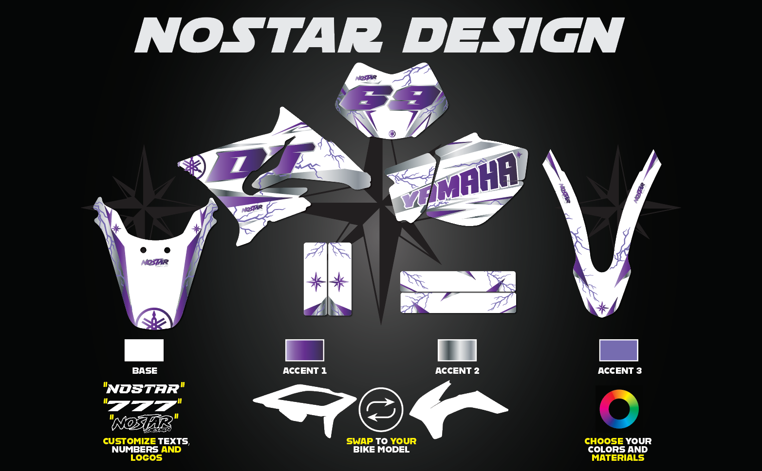 Violet Storm Graphics Yamaha DT 50 2003-2013