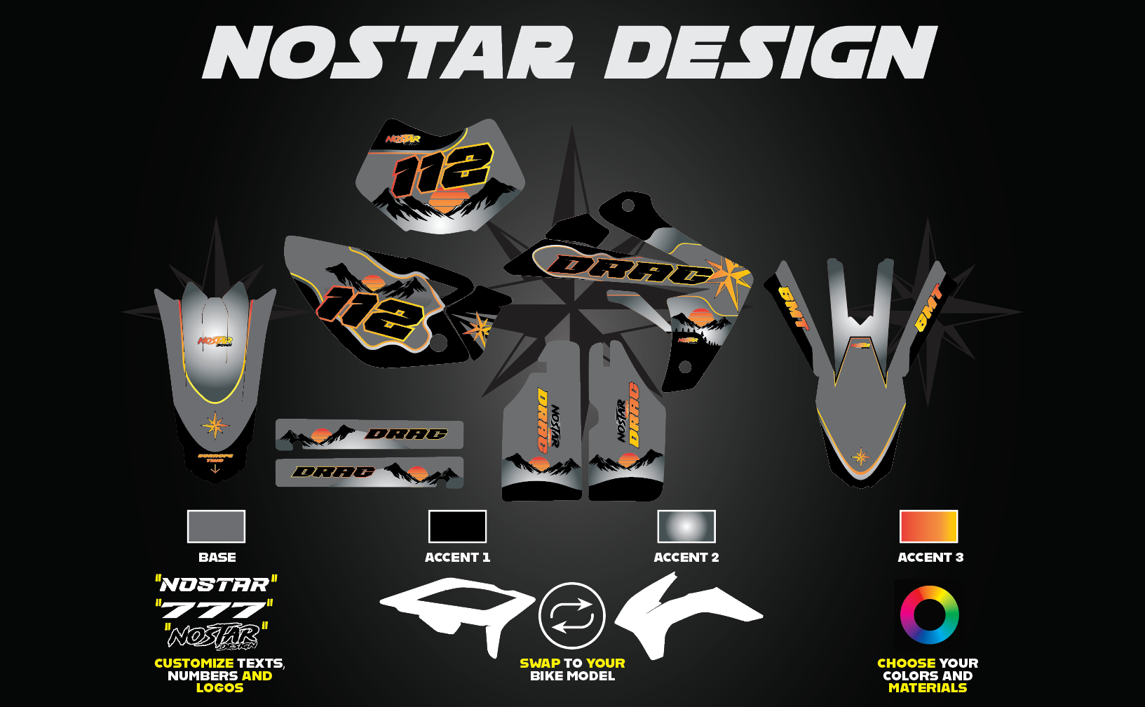 Apls Sunset Graphics DRAC SUPERMOTO 5Occ ja 125cc 2009-2021