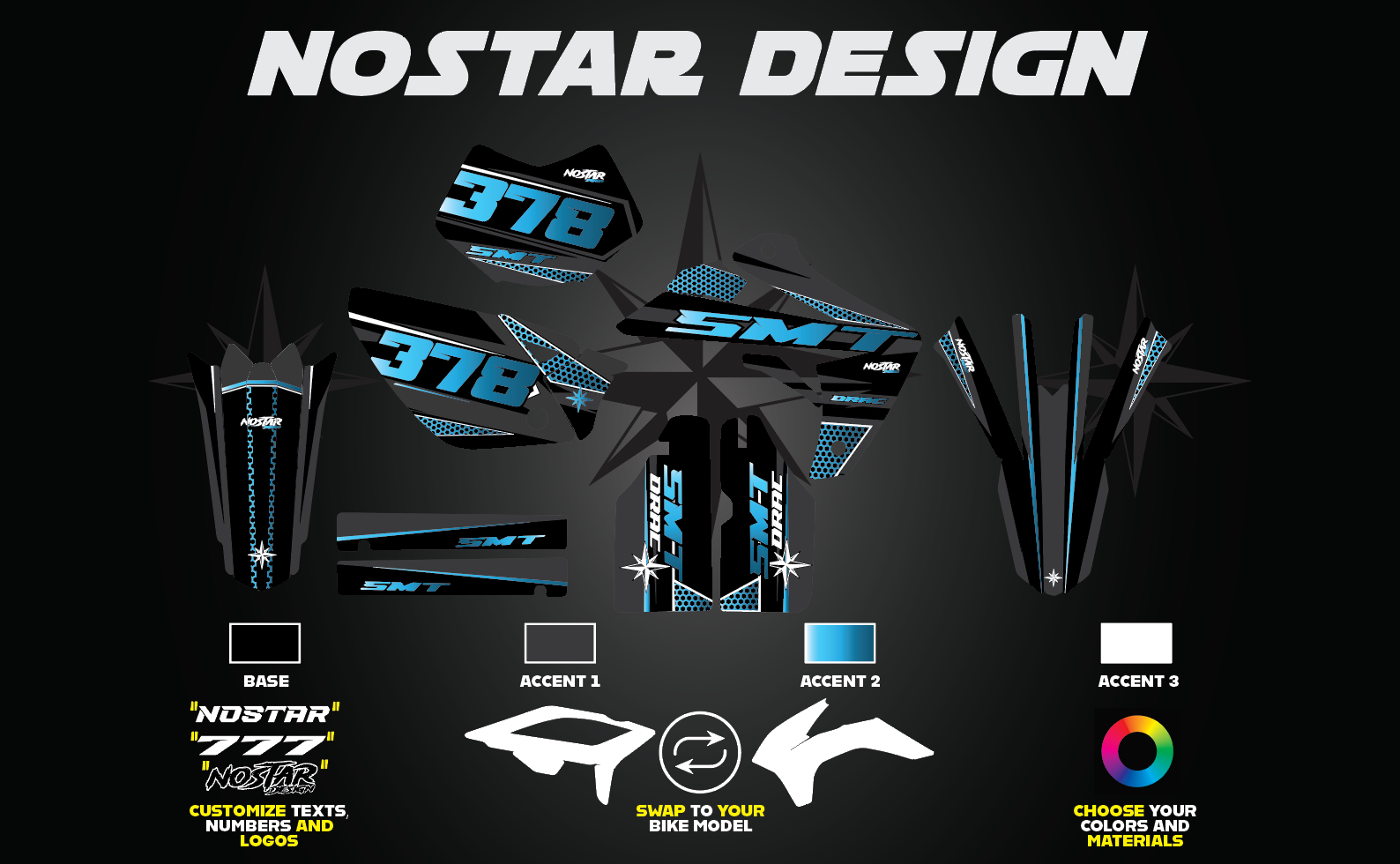 Midnight Drift Graphics DRAC SUPERMOTO 5Occ ja 125cc 2009-2021